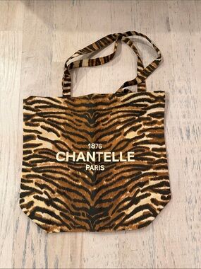 Chantelle Tiger-Print Tote in Brown and Cream